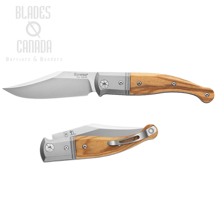 Lion Steel GT01 UL Gitano Slipjoint Folding Knife, Niolox, Olive Wood